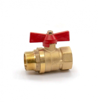 Кран шаровой DORON 3/4" В-Н бабочка гайка-штуцер