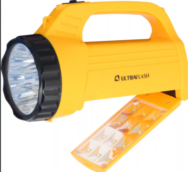 Ultraflash фонарь-прожектор LED3819CSM (акк.4V 0.8Ah) 9св/д+12св/д, желт/пласт, 2 реж, з/у 220V Ultraflash фонарь-прожектор LED3819CSM (акк.4V 0.8Ah) 9св/д+12св/д, желт/пласт, 2 реж, з/у 220V