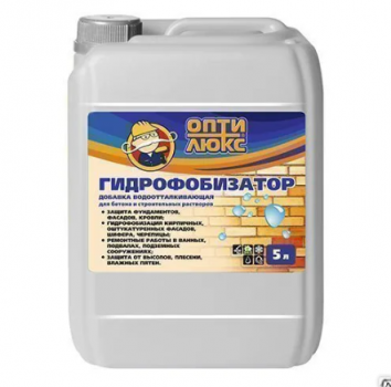 Добавка водооталкивающая гидрофобизато 5л ОПТИЛЮКС 4670012545767 Добавка водооталкивающая гидрофобизато 5л ОПТИЛЮКС 4670012545767
