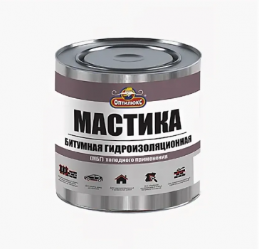 Мастика битумная гидроизол.МБГ 1,8 кг бан ОПТИЛЮКС 4670012549734