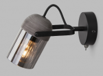EUROSVET Бра E27 1x40W 90x170 металл/черный/серый/дымчатый Mars 20122/1 а052950 EUROSVET Бра E27 1x40W 90x170 металл/черный/серый/дымчатый Mars 20122/1 а052950