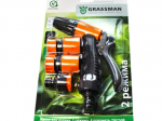 Набop для полива 3/4" ПИСТОЛЕТ , 2 КОННЕКТОРА 3/4, ШТУЦЕР, 4 предмета GRASSMAN YM7508 (1/24)