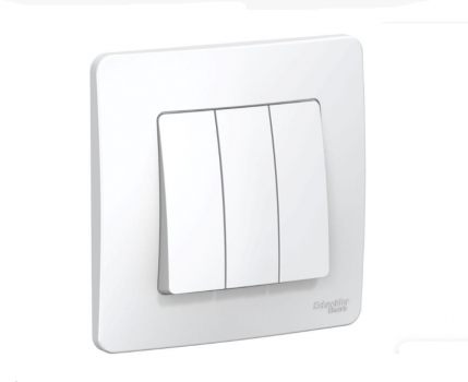 Выключатель 3-кл. СП Blanca 10АIP20 (сх. 1+1+1) 250В бел. SE BLNVS100501