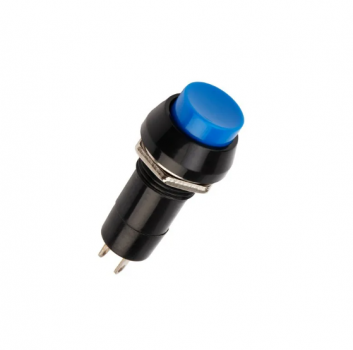 Выключатель-кнопка 250V 1А (2с) ON-OFF синяя REXANT