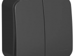 Выключатель 2-кл. ОП Blanca 10А IP20 (сх. 5) 250В с изолир. пластиной антрацит SchE BLNVA105016 Выключатель 2-кл. ОП Blanca 10А IP20 (сх. 5) 250В с изолир. пластиной антрацит SchE BLNVA105016