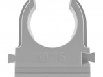 Держатель для труб (клипса) d16мм сер. TOKOV ELECTRIC TKE-LC-16-G