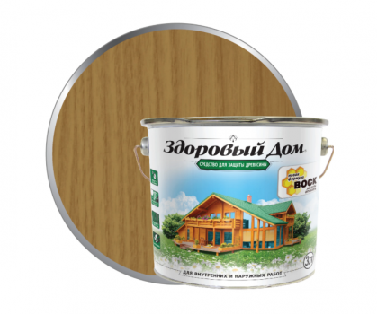 Средство деревозащитное ЛАКРА Здоровый Дом Дуб 3л Средство деревозащитное ЛАКРА Здоровый Дом Дуб 3л