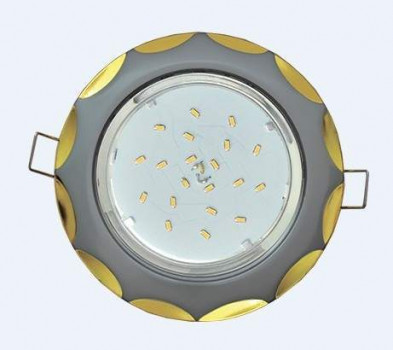 Ecola GX53 Н4 св-к "Звезда" Черный хром-Золото 38x116 FI81H4ECB