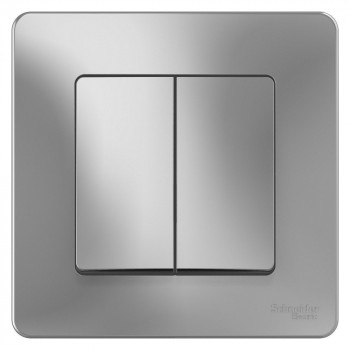 Выключатель 2-кл. СП Blanca 10А IP20 (сх. 5) 250В алюм. SchE BLNVS010503 Выключатель 2-кл. СП Blanca 10А IP20 (сх. 5) 250В алюм. SchE BLNVS010503