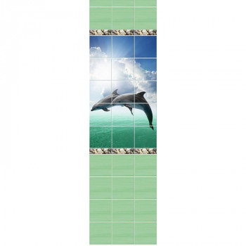Панель ПВХ фриз 3D Океан зеленый (3шт/узор) 2700*250мм 12шт/8,1м2/уп NOVITA