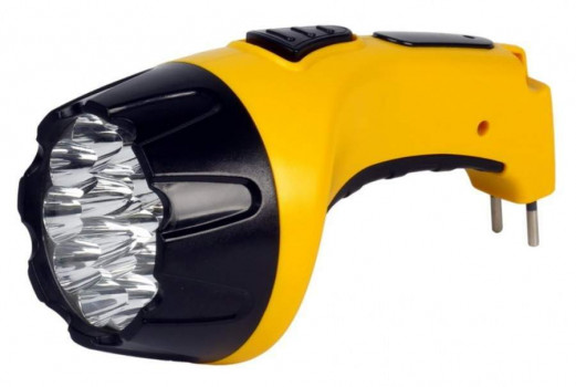 Smartbuy фонарь ручной SBF-88-Y (акк. 4V 0.8 Ah) 7св/д+8св/д, желтый/пластик, вилка 220V, BL1