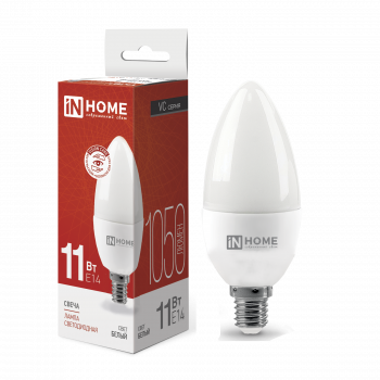 Лампа светодиодная LED-CBEЧA-VC 11Вт 230В Е14 4000К 820Лм IN НОМЕ