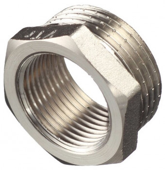 Переходник 3/4" х1/2" в-н никелированный