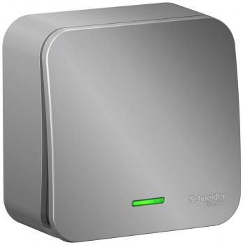 Выключатель 1-кл. ОП Blanca 10А IP20 (сх. 1) 250В с подсветкой с изолир. пластиной алюм. SchE BLNVA1 Выключатель 1-кл. ОП Blanca 10А IP20 (сх. 1) 250В с подсветкой с изолир. пластиной алюм. SchE BLNVA1