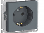 Механизм розетки 1-м СП AtlasDesign 16А IP20 с заземл. грифель SchE ATN000743