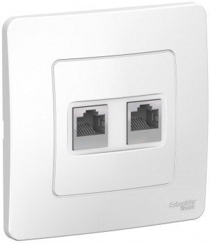 Розетка компьютерная 2-м СП BLANCA RJ45 кат.5e бел. SchE BLNIS045451 Розетка компьютерная 2-м СП BLANCA RJ45 кат.5e бел. SchE BLNIS045451