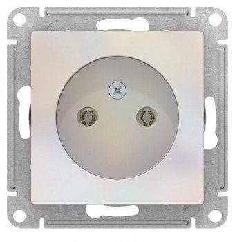 Механизм розетки 1-м СП AtlasDesign 16А IP20 без заземл. жемчуж. SchE ATN000441