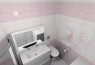 Панель ПВХ 3D Вальс розовый Фон 2700*250мм  NOVITA