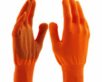 Перчатки нейлон, Точка (оранжевые) 67845