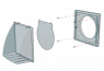 1515К10ФВ терр, Выход стенной вытяжной с обратным клапаном 150x150 с фланцем D100, ASA,терракотовый (арт. произв.: 1515К10ФВ терр)