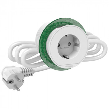 Блок розеточный 1х (2К+3)+USB тип А для организации раб. места белый Schneider Electric