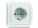 Розетка 1-м СП Mimoza 16А IP20 с заземл. керамика бел./бел. Makel 12008 Розетка 1-м СП Mimoza 16А IP20 с заземл. керамика бел./бел. Makel 12008