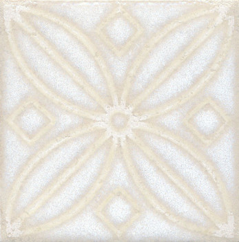 Керамическая вставка 9,9x9,9 Амальфи орнамент белый (1-й сорт) STG\B402\1266