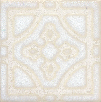 Керамическая вставка 9,9x9,9 Амальфи орнамент белый (1-й сорт) STG\B406\1266