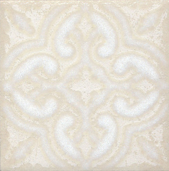 Керамическая вставка 9,9x9,9 Амальфи орнамент белый (1-й сорт) STG\B408\1266