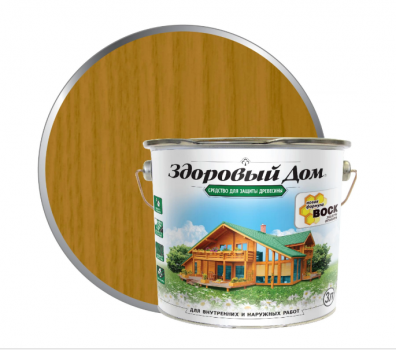 Средство деревозащитное ЛАКРА Здоровый Дом Тик 3л Средство деревозащитное ЛАКРА Здоровый Дом Тик 3л