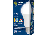 Лампа св/д Uniel SMART ЛОН А60 Е27 12W(900lm) 4К датч.движ/датчик освещ. LED-A60-12W/4000K/E27/PS+MS