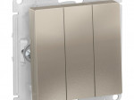 Выключатель 3-кл. СП AtlasDesign 10А IP20 (сх. 1+1+1) 10АХ механизм мокко SE ATN000631